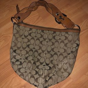 COACH braided leather bag